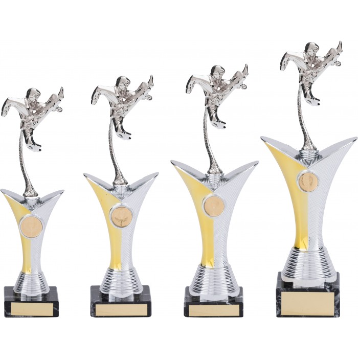 FLYING KICK - MARTIAL ARTS TROPHY - AVAILABLE IN 4 SIZES